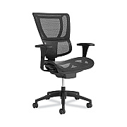 Union & Scale FlexFit 1500TM Mesh Task Chair, Suppports Up to 300 lbs,16.7" to 20.26" Seat Height, Black Seat, Black Back, Black Base (UOS28570CC)