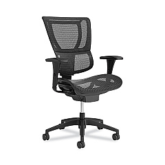 Union & Scale FlexFit 1500TM Mesh Task Chair, Suppports Up to 300 lbs,16.7" to 20.26" Seat Height, Black Seat, Black Back, Black Base (UOS28570CC)