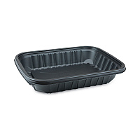 Pactiv Evergreen EarthChoice Entree2Go Takeout Container, 64 oz, 11.75 x 8.75 x 2.13, Black, Plastic, 200/Carton (PCTYCNB12X96400)