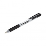 AbilityOne 7520016970599 SKILCRAFT SLV-Performer Ballpoint Pen, Retractable, Medium, 1 mm, Black Ink, Black Barrel, Dozen