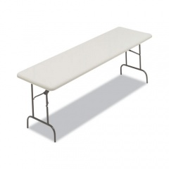 AbilityOne 7105016976847 SKILCRAFT Blow Molded Folding Tables, Rectangular, 96w x 30d x 29h, Gray