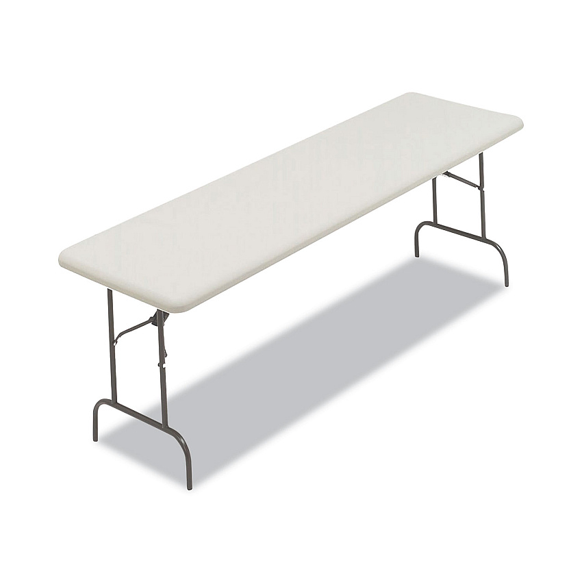 AbilityOne 7105016976847, SKILCRAFT Blow Molded Folding Tables, Rectangular, 96w x 30d x 29h, Gray