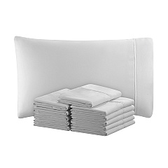 Host & Home Microfiber Pillowcase Standard Gray, Pack Of 12 (P-MFP-2030-GY)