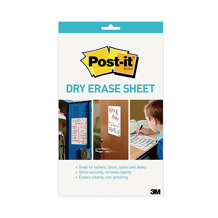 Post-it Dry Erase Sheets, 7 x 11.3, White Surface, 3/Pack (MMMDEFSHEETS3PK)