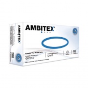 AMBITEX EconoFit Plus Powder-Free Polyethylene Gloves, Large, Clear, 200/Pack, 10 Packs/Carton (EFLG2000)
