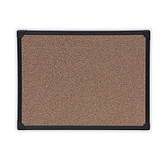 Universal Tech Cork Board, 24 x 18, Cork Surface, Black Aluminum Frame (UNV43021)