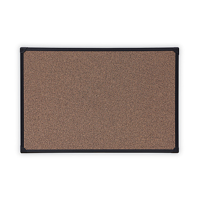 Universal Tech Cork Board, 36 x 24, Brown Surface, Black Plastic Frame (UNV43022)