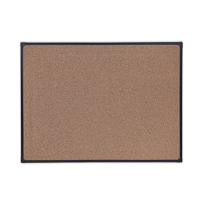 Universal Tech Cork Board, 48 x 36, Brown Surface, Black Aluminum Frame (UNV43023)
