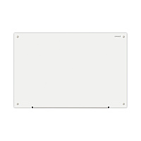 Universal Frameless Glass Marker Board, 36 x 24, White Surface (UNV43232)
