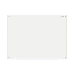 Universal Frameless Glass Marker Board, 48 x 36, White Surface (UNV43233)