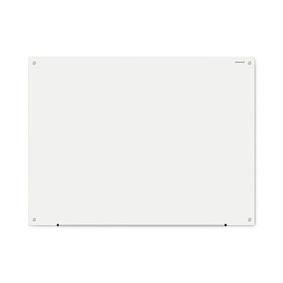 Universal Frameless Glass Marker Board, 48 x 36, White Surface (UNV43233)