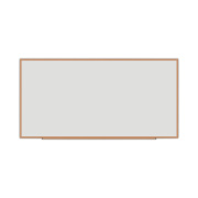 Universal Deluxe Melamine Dry Erase Board, 96 x 48, Melamine White Surface, Oak Fiberboard Frame (43620)