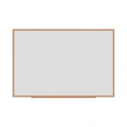 Universal Deluxe Melamine Dry Erase Board, 72 x 48, Melamine White Surface, Oak Fiberboard Frame (43621)