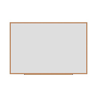 Universal Deluxe Melamine Dry Erase Board, 72 x 48, Melamine White Surface, Oak Fiberboard Frame (UNV43621)