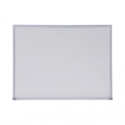 Universal Melamine Dry Erase Board with Aluminum Frame, 24 x 18, White Surface, Anodized Aluminum Frame (43622)