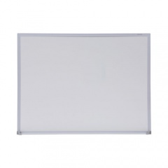 Universal Melamine Dry Erase Board with Aluminum Frame, 24 x 18, White Surface, Anodized Aluminum Frame (43622)