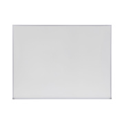 Universal Melamine Dry Erase Board with Aluminum Frame, 48 x 36, White Surface, Anodized Aluminum Frame (43624)