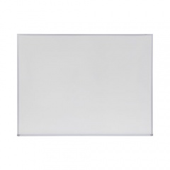 Universal Melamine Dry Erase Board with Aluminum Frame, 48 x 36, White Surface, Anodized Aluminum Frame (43624)