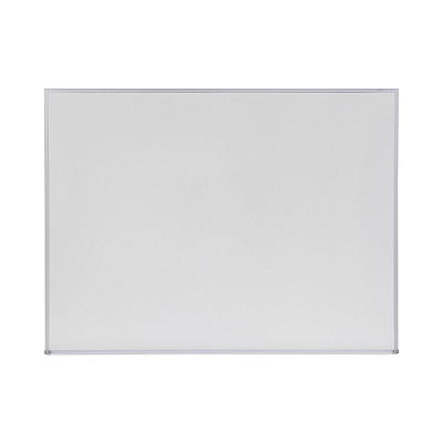 Universal Melamine Dry Erase Board with Aluminum Frame, 48 x 36, White Surface, Anodized Aluminum Frame (UNV43624)