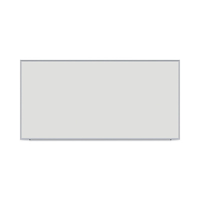 Universal Deluxe Melamine Dry Erase Board, 96 x 48, Melamine White Surface, Silver Anodized Aluminum Frame (UNV43627)