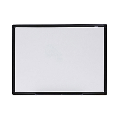 Universal Design Series Deluxe Dry Erase Board, 24 x 18, White Surface, Black Anodized Aluminum Frame (UNV43630)