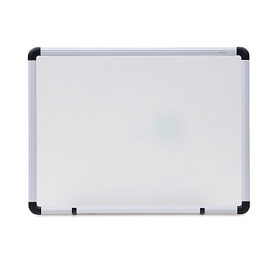 Universal Modern Melamine Dry Erase Board with Aluminum Frame, 24 x 18, White Surface (UNV43722)