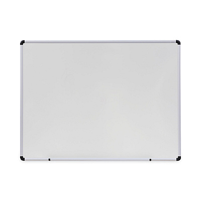 Universal Modern Melamine Dry Erase Board with Aluminum Frame, 48 x 36, White Surface (UNV43724)
