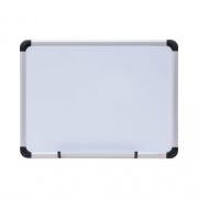 Universal Magnetic Steel Dry Erase Marker Board, 24 x 18, White Surface, Aluminum/Plastic Frame (43732)