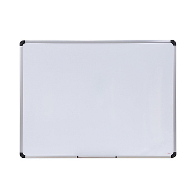 Universal Magnetic Steel Dry Erase Marker Board, 48 x 36, White Surface, Aluminum/Plastic Frame (UNV43734)