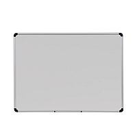Universal Deluxe Porcelain Magnetic Dry Erase Board, 48 x 36, White Surface, Silver/Black Aluminum Frame (UNV43842)