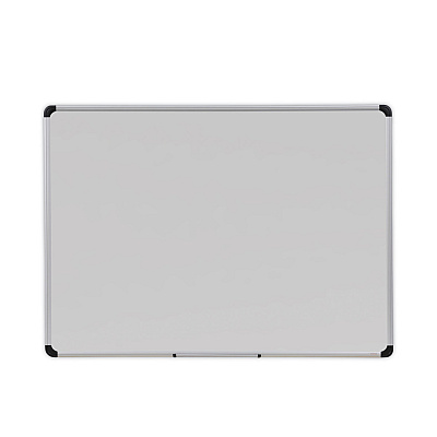 Universal Deluxe Porcelain Magnetic Dry Erase Board, 48 x 36, White Surface, Silver/Black Aluminum Frame (UNV43842)