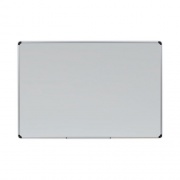 Universal Deluxe Porcelain Magnetic Dry Erase Board, 72 x 48, White Surface, Silver/Black Aluminum Frame (43843)