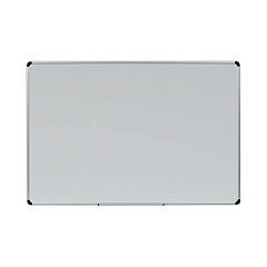 Universal Deluxe Porcelain Magnetic Dry Erase Board, 72 x 48, White Surface, Silver/Black Aluminum Frame (UNV43843)