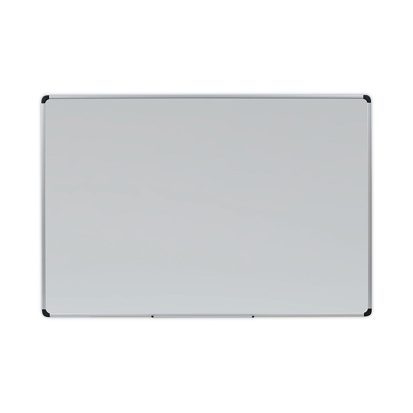 Universal Deluxe Porcelain Magnetic Dry Erase Board, 72 x 48, White Surface, Silver/Black Aluminum Frame (UNV43843)