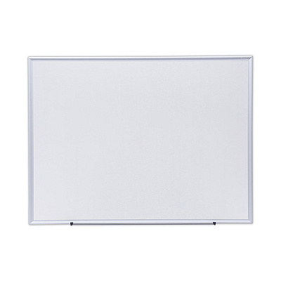 Universal Deluxe Melamine Dry Erase Board, 48 x 36, Melamine White Surface, Silver Aluminum Frame (UNV44636)