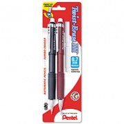 Pentel Twist-Erase III Mechanical Pencil, 0.7 mm, HB (#2.5), Black Lead, Assorted Barrel Colors, 2/Pack (QE517BP2K6)