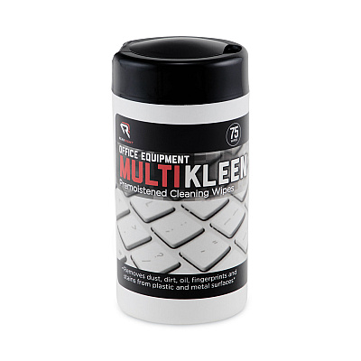 Read Right Office Equipment MultiKleen Wet Wipes, Cloth, 5.44 x 6.38, 75/Tub (REARR1407)