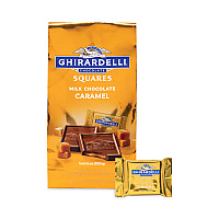Ghirardelli Milk Chocolate and Caramel Chocolate Squares, 9.04 oz Bags, 2 Bags/Pack (GRR30001034)
