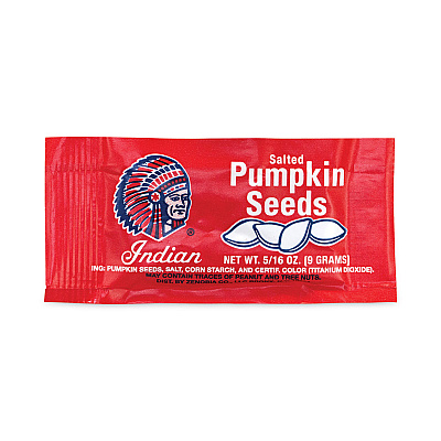 Indian Salted Pumpkin Seeds, 0.31 oz Pouches, 36 Pouches/Pack, 2 Packs/Carton (GRR20902590)