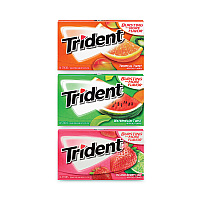 Trident Sugar-Free Gum, Fruit Variety, 14 Pieces/Pack, 20 Packs/Carton (GRR22000891)