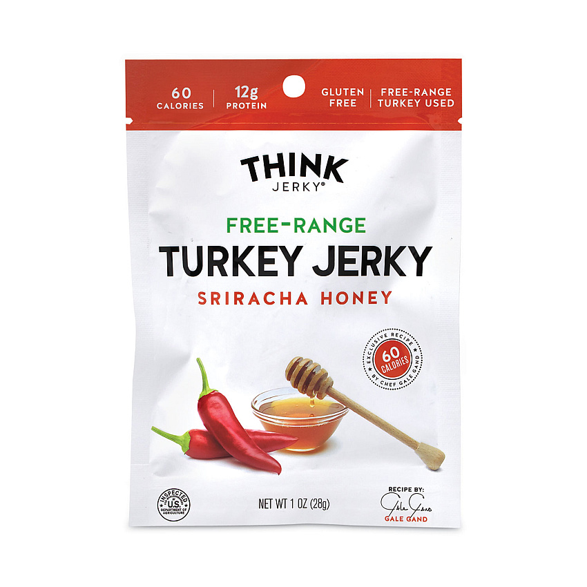 Think Jerky Sriracha Honey Turkey Jerky, 1 oz Pouch, 12/Pack (GRR22000983)