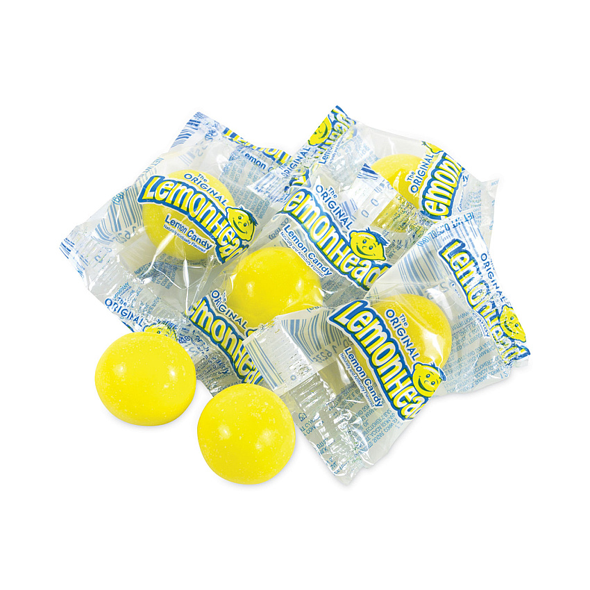 LemonHead Lemon Candy, Individually Wrapped, 40.5 oz Tub, 150 Pieces (GRR20900232)