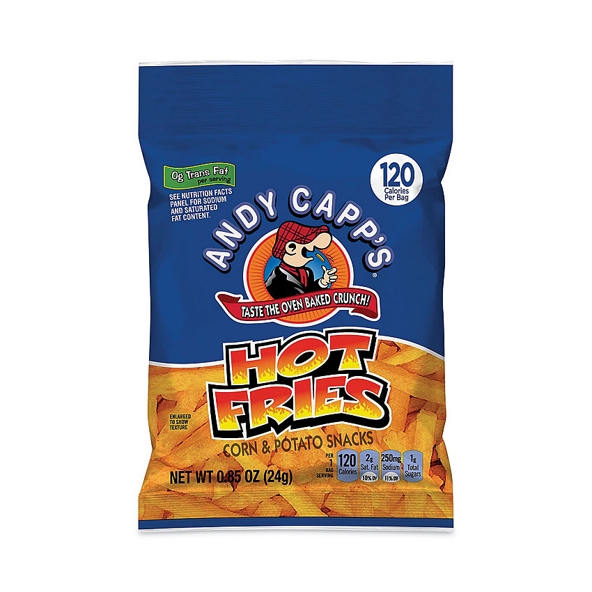 Andy Capps Hot Fries, Spicy Hot, 0.85 oz Bag, 72/Carton (GRR20900465)