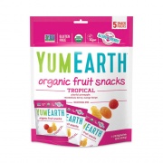 YumEarth Organic Tropical Fruit Snacks, Assorted Flavors, 5 Each 0.7 oz Snack Packs/Bag, 4 Bags/Pack, Ships in 1-3 Business Days (27000028)