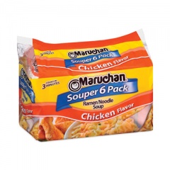 Maruchan Ramen Noodle Soup Chicken Flavor Souper 6 Pack, 18 oz, 4 Packs/Carton, Delivered in 1-4 Business Days (30700038)