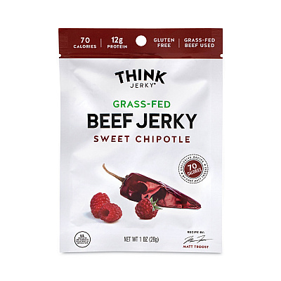 Think Jerky Sweet Chipotle Beef Jerky, 1 oz Pouch, 12/Pack (GRR22000985)
