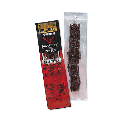 Jack Links Beef Steak, Original, 1 oz, 12/Box (GRR27800002)