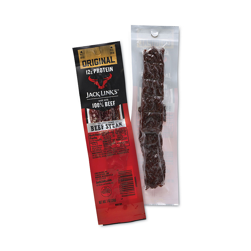 Jack Links Beef Steak, Original, 1 oz, 12/Box (GRR27800002)