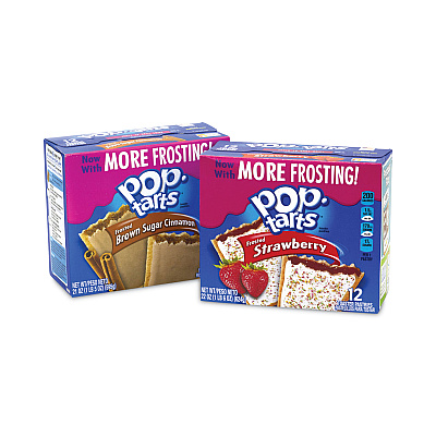 Kellogg's Pop Tarts, Brown Sugar Cinnamon/Strawberry, 2 Tarts/Pouch, 12 Pouches/Pack, 2 Packs/Carton (GRR22000456)