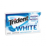 Trident Sugar-Free Gum, White Peppermint,16 Pieces/Pack, 9 Packs/Box, Ships in 1-3 Business Days (20902451)